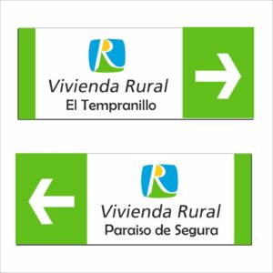 Señal direccional Vivienda Rural