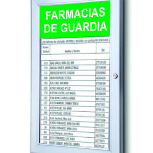 Vitrina farmacias Turnos de guardia