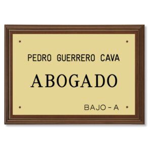 Placas Grabadas en Bronce